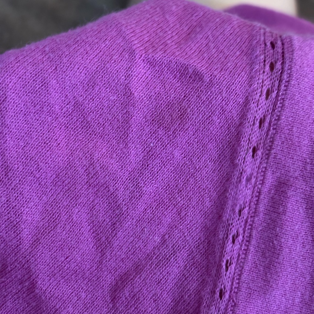 Cottagecore LOFT Women's Soft Fuchsia Cardigan - 100% Cotton - Picture 6 of 7